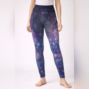 Evolution and Creation Purple & Blue Galaxy Leggings. High Band Waist. EVCR